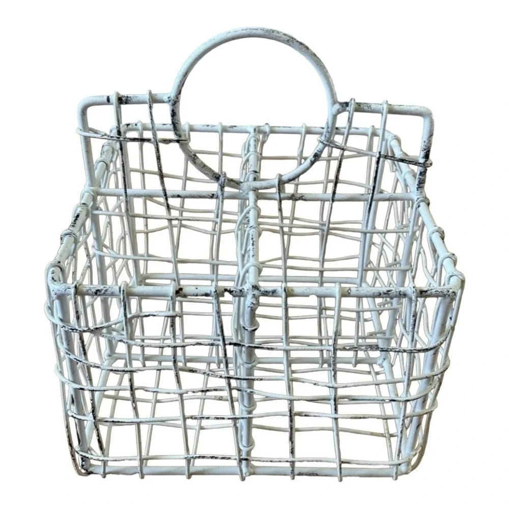 White Wire Basket Set - Picture 10 of 11